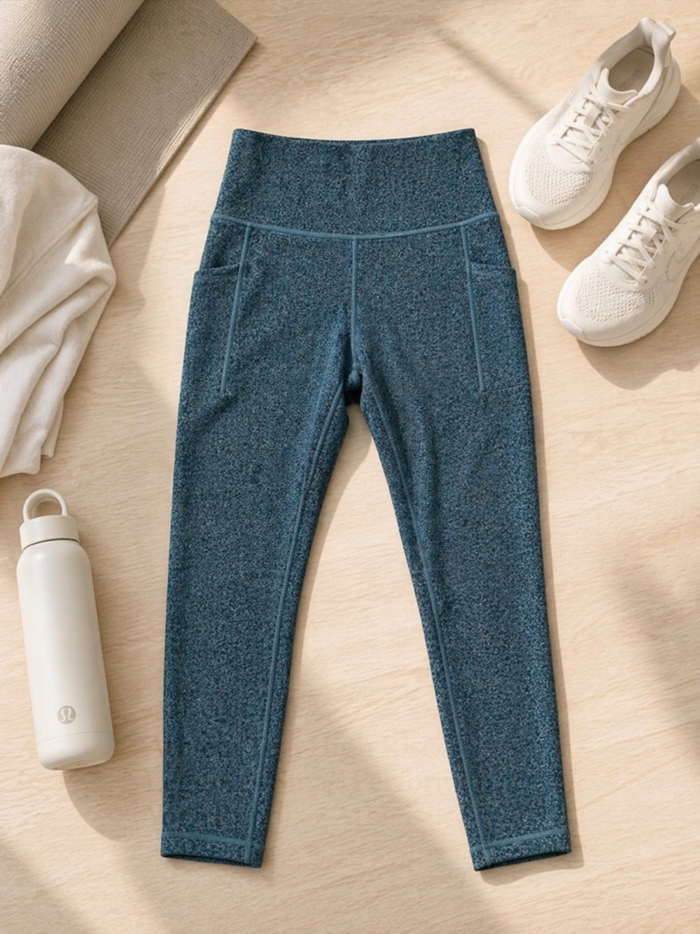 Athleta Teal High Rise Leggings Small Performance Yoga Running